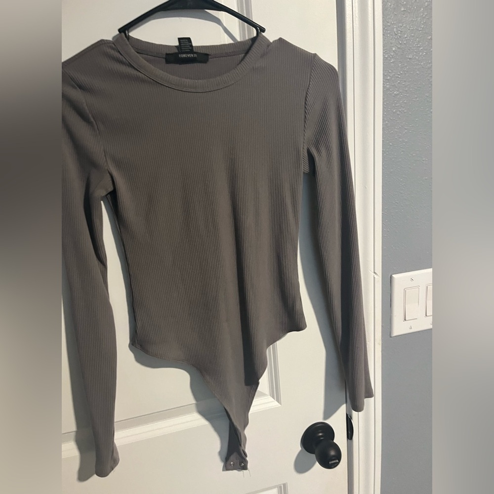 Gray Forever 21 body suit
